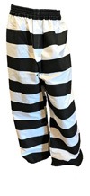 Black/White Striped Jail Pants