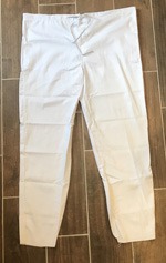 White Unisex Style Pants