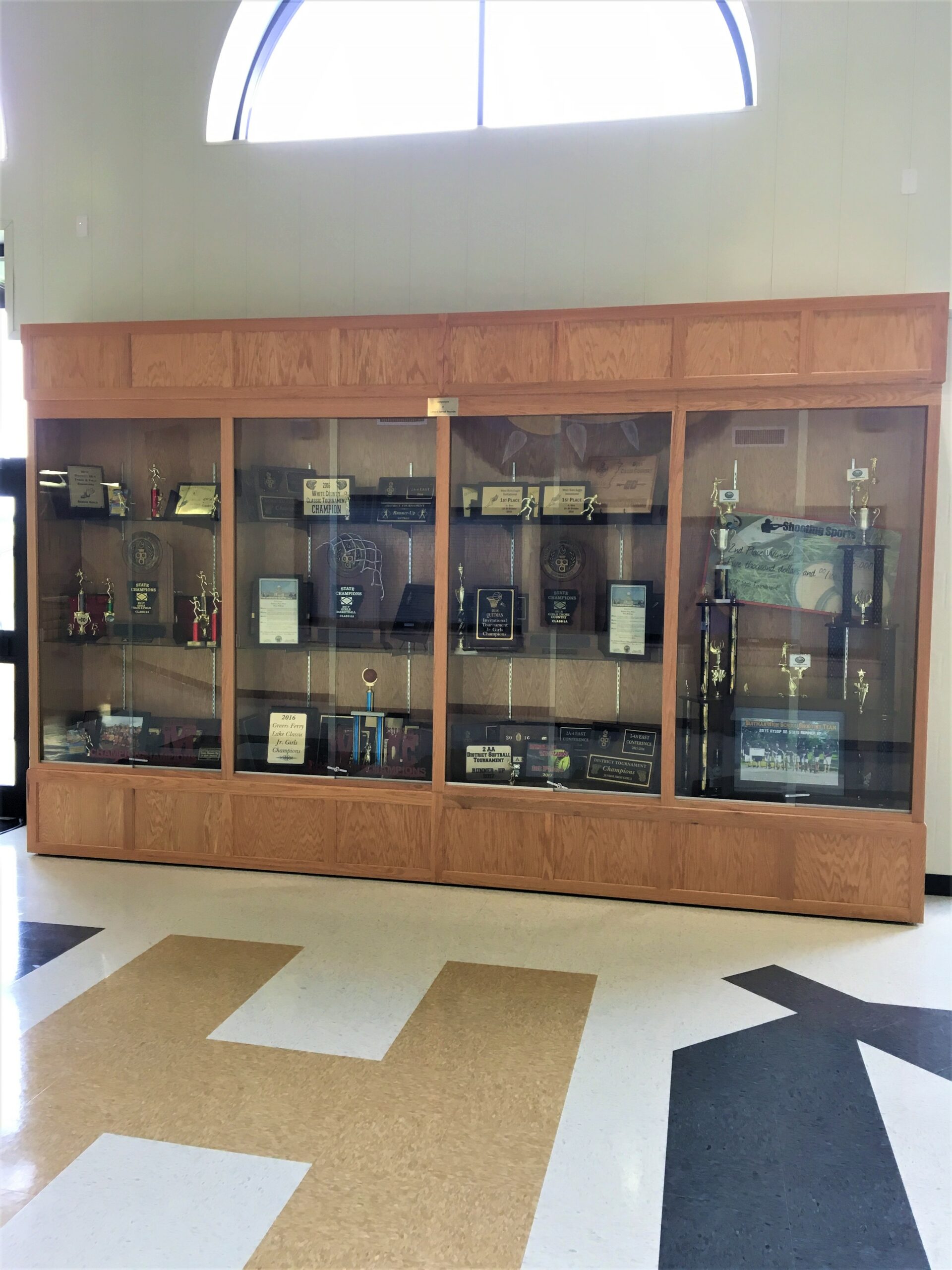 Trophy Case With Sliding Glass Doors Arkansas Correctional Industries